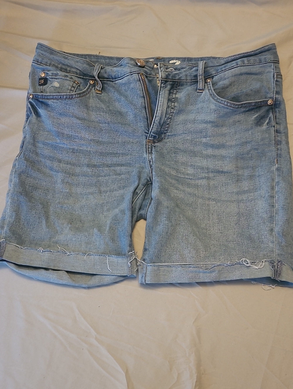 Seven7 Light Blue Denim Cutoff Shorts